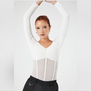 NWT! White Sheer corset bodysuit
